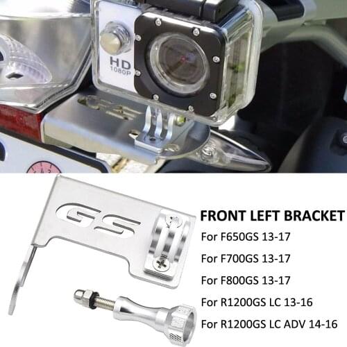 For BMW R1200GS LC GS 1200 Adventure R 1200 GS R 1200GS LC ADV Front Left Bracket For Go Pro Dash Cam Motorcycle