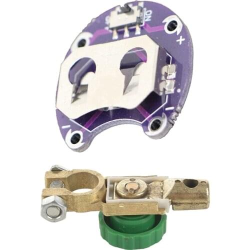 For LilyPad Coin Cell Battery Holder CR2032 Battery Mount Module & Battery Kill Switch 6V-24V 125 Amp Battery