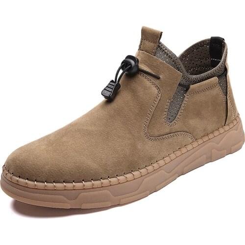 2020 Autumn Early Winter Shoes Men Chelsea Boots Thick Sole Non-slip Man Snow Boots Fashion Brand Mens Ankle Boots KA2575