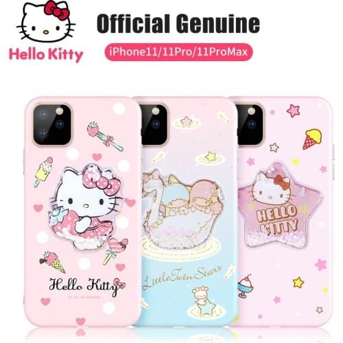 Phone Case Liquid Silicone Cartoon Hello Kitty Protective Cover for Iphone11 Pro Soft Shell Phone Cover