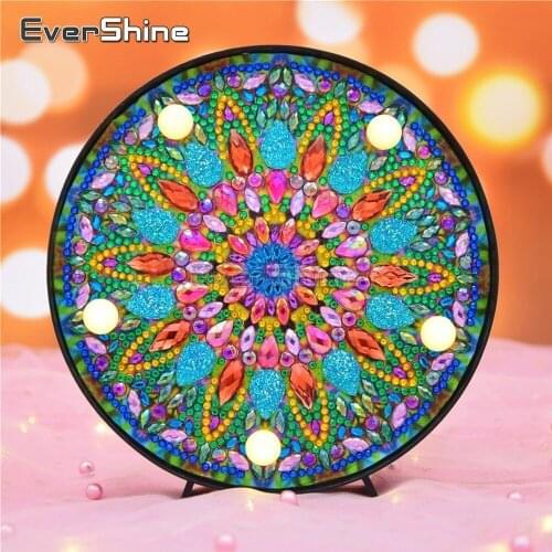 EverShine LED Light Diamond Painting Lamp Diamond Embroidery Sale Mandala DIY Mosaic Diamonds Art Christmas For Childrens Gift