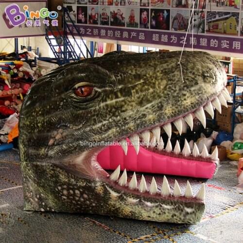 Customized 3.9x3.2x3.1 meters inflatable dinosaur head tunnel / inflatable tunnel toy tents