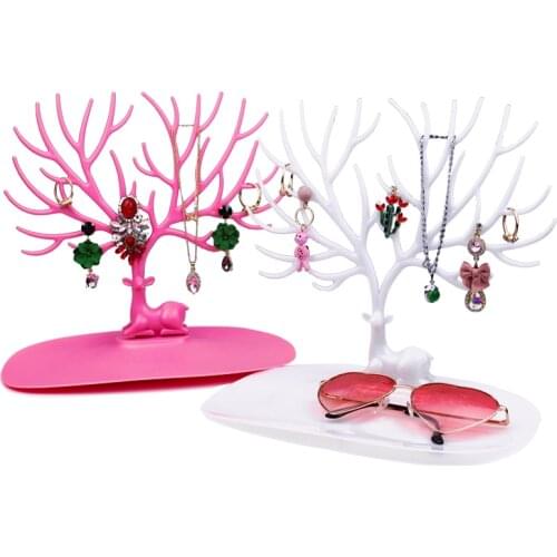 Little Deer Earrings Necklace Ring Pendant Bracelet Jewelry Display Stand Tray Tree Storage Racks Jewelry Organizer Holde