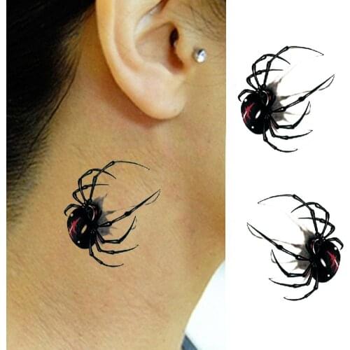 Spider Pattern Removable Waterproof Body Art Temporary Tattoo Sticker Decal