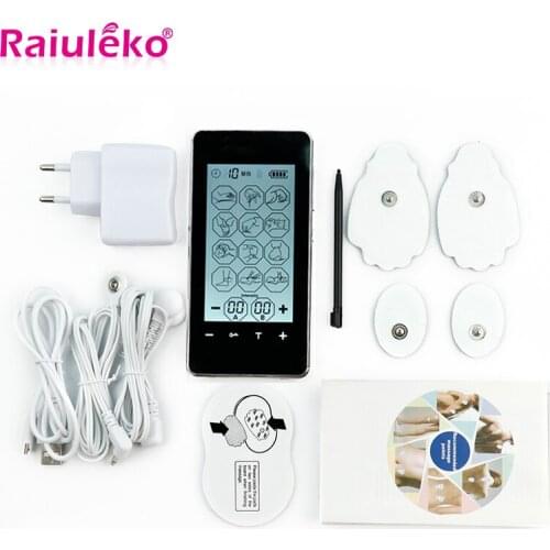 LED Dual Output 12 Mode Digital TENS Pulse Acupuncture Massager Electrical Muscle Stimulator Full Body Relax Therapy Pain Relief