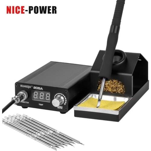 T12 Soldering Station Iron Tips KQ-205A 75W DIY Kits FX9501 Handle Electric Tools Welding Tips Temperature Controller 220V/110V