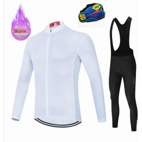 Thermal Cycling Clothing Outdoor 2021 New Winter Cycling Clothes Long Sleeve Clothing Riding Jersey Set Thermal Fleece Keep Warm