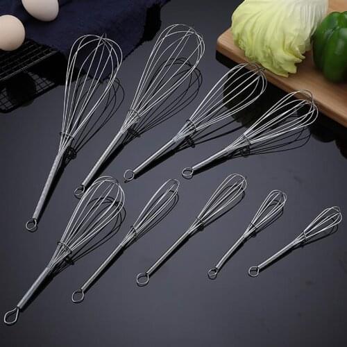 1pc Stainless Steel Egg Whisk Kitchen Wire Balloon Whisk Milk Egg Beater Egg Mixing Tools Egg Tools Accessories Kitchen Supplies