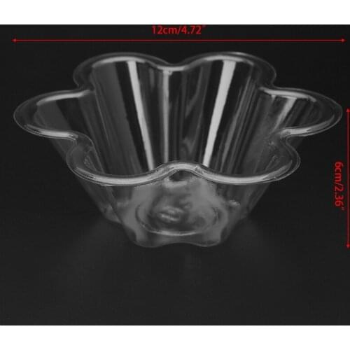 10Pcs Disposable Plastic Transparent Ice Cream Soup Candy Salad Bowl Kitchen New