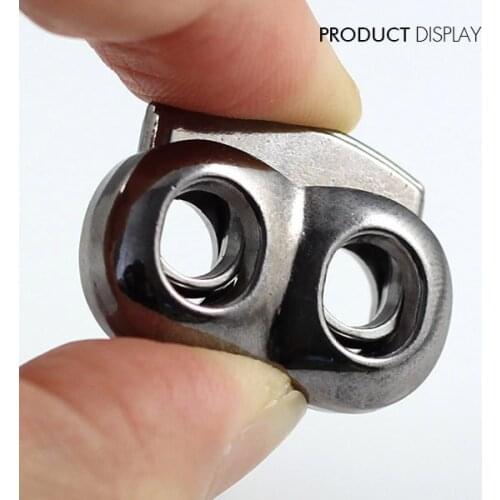 10pcs Pack Cord Lock Toggle Stopper Bean Black Gun Plated Size: 25mm*7mm Toggle Clip NK205