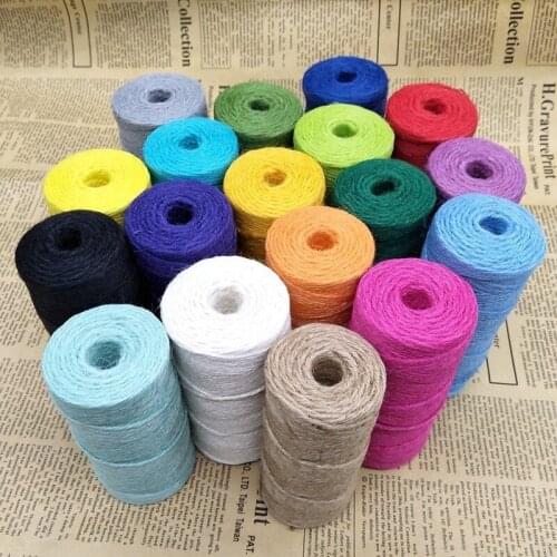 100M Natural Jute Twine 3Ply Arts and Crafts Jute Rope Industrial Packing Materials Packing String for Gifts, DIY Crafts