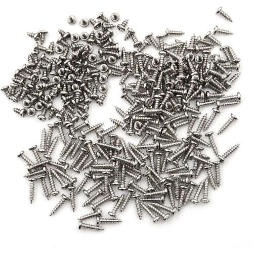 100pcs 4/6/8mm Screws Nuts M2 Flat Round Head Fit Hinges Countersunk Self-Tapping Screws Wood Hardware Tool