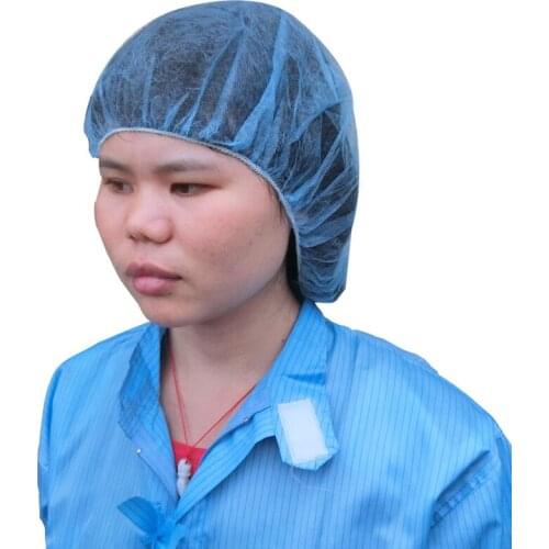 100PCS Women Men Disposable Thicker Shower Cap Non Woven Pleated Anti Dust Hat Bath Caps Set Bouffant Caps for Spa Hair Salon