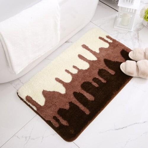 2021 New Design Soft Hallway Floor Carpet Non-Slip Absorbent Thick Bath Mat Quality Decor Bathroom Rug For Toilet Shower Room