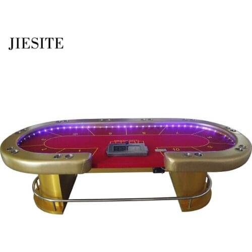 280*140cm Casino Poker Tables 6Colors Texas Hold'em Baccarat Square Tbale with 10 players