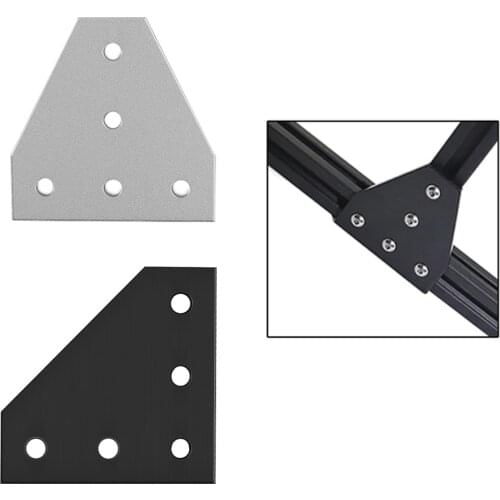5 Holes 90 Degree Joint Board Plate Corner Angle Bracket T/L Connection Joint Strip for 2020 Aluminum Profile
