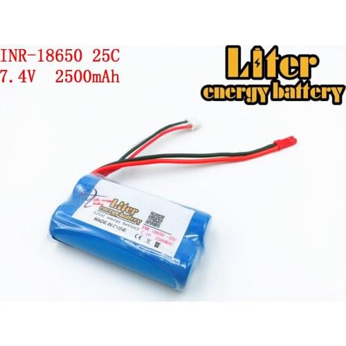 7.4V 2500mAH 25C JST 18650 Remote control model aircraft helicopter high rate battery lithium ion battery pack