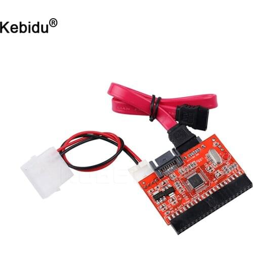 Kebidu 2 in 1 SATA to IDE Adapter IDE to SATA Converter 40 pin 2.5" inch Hard Disk Driver Support for ATA 133 100 HDD CD DVD