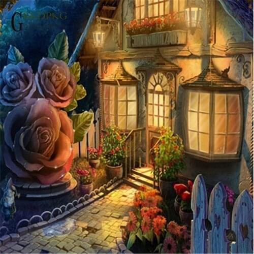 Diamond Mosaic Special Shaped Diamond Painting Cross Stitch flower hous drill 5D Diy Home Decoration Painting Wedding decoration