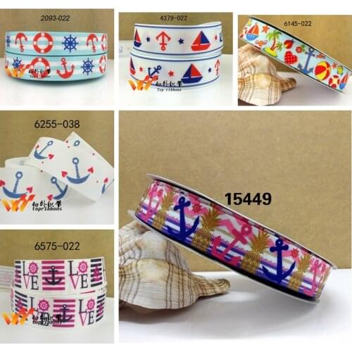 Free shipping 50 yard cartoon printed grosgrain ribbon 15449
