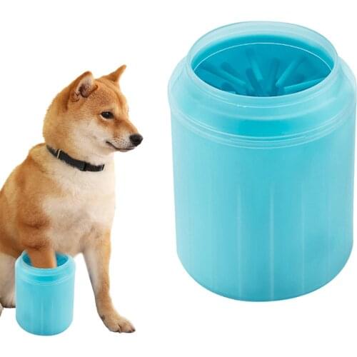 Dog Paw Cleaner Cup Soft Silicone Combs Pet Foot Washer Cup Paw Clean Brush Quickly Wash Dirty Cat Foot Cleaning Bucket