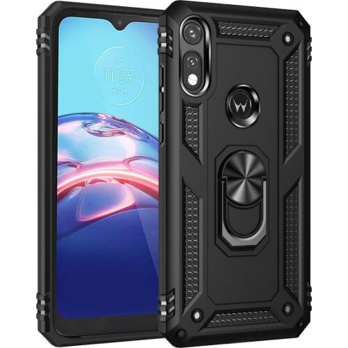 Case for MOTO E 2020 Armor Rugged Military Shockproof Magnet Holder Cover for Motorola Moto E (2020)
