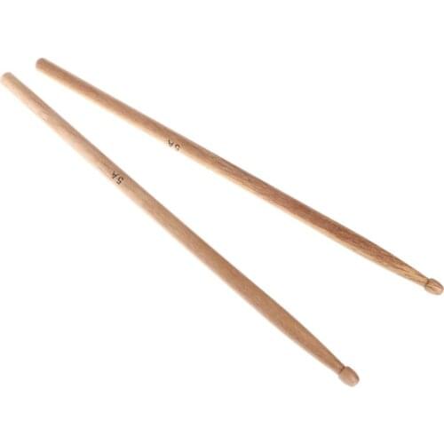WXTF 1Pair 5A Oak Wood Durable Drumstick Kid Jazz Drum Sticks Electronic Drums Stick