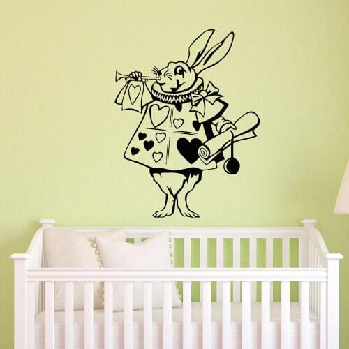 Joker Music Rabbit Wall Decals Vinyl Wall Sticker For Kids Room Nursery Child Poster Home Decal Decor Wall Art Murals S-830