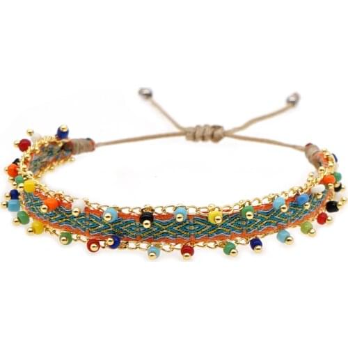 Go2boho Braided Cloth Bracelet Jewelry Gift 2020 Boho Fashion Bohemian Chain Pulseras Mujer Moda Jewelry Cloth Fabric Bracelets