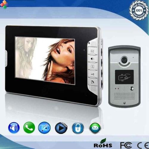 Hot sale 7inch plastic screen handfree monitor with CMOS night vision camera video door phone for intercom system
