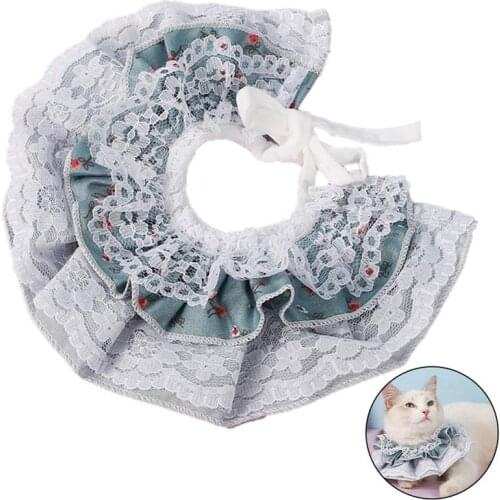 Cat Lace Bandana Fashion Cute Cat Costume Pet Lace Bib Scarf Collar Cat Pet Supplies Cat Accessories for Kittens Dog Chihuahua