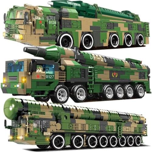Mould King Parade Military Tank Air Defense Missile 16 Launcher Howitzers Vehicle Soldier Figures Building Blocks Toys