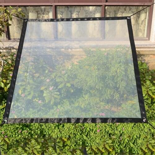 Transparent Tarpaulin Plant Shelter Cover Waterproof Rainproof Shade Cloth Plants Insulation Balcony Window Garden Supplies 2x4m