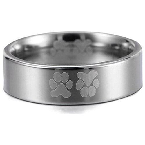 New Model Rainbow Stainless Steel Ring For Women Men Animal Bear Paw Dog Footprint Hot Sale Engagement Wedding Ring Dropshipping