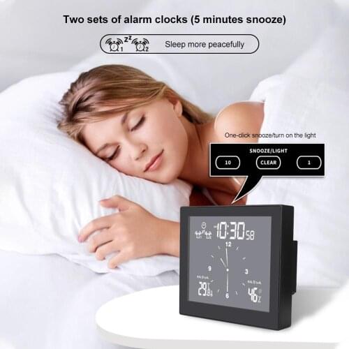 New 1pc Intelligent Digital Display Timer Alarm Clock Upper and Lower Limit Temperature And Humidity Meter