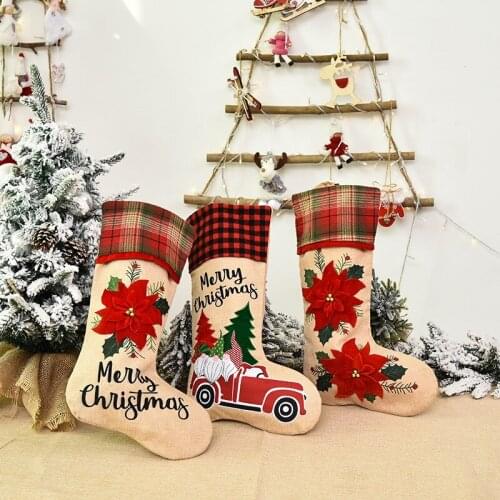 New Year 2021 Gifts Bag Christmas Stocking Christmas Decorations for Home Navidad Socks Natal Tree Decoration Noel DIY Supplies