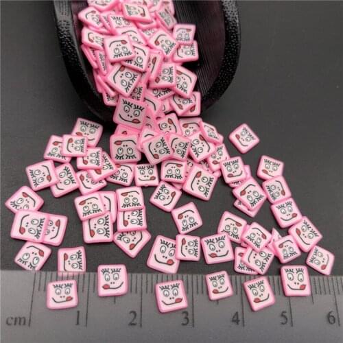 50g Pink Smile Polymer Clay Sprinkle For Kids Diy ,Soft Clay For Craft Clay/Nail Art /Scrapbook Decoration DIY,Craft Filler
