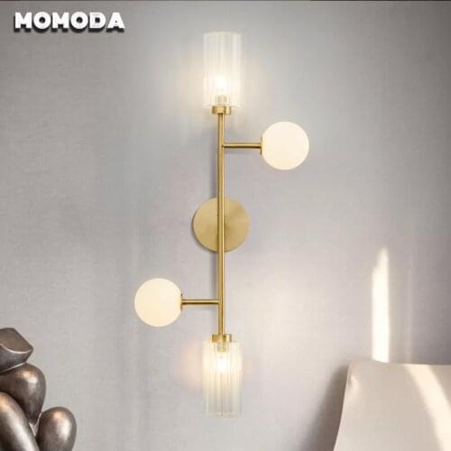 Modern LED Glass Ball Wall Lamp Bedroom Bedside Lighting Romantic Wall Sconce Lights for Room Corridor Bathroom Foyer Home Decor
