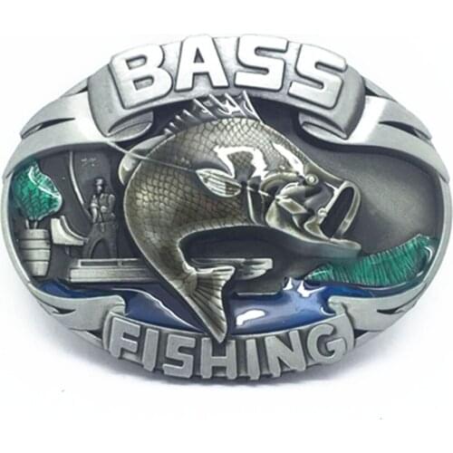 Western cowboy zinc alloy big fish belt buckle for men and women gifts for men and women