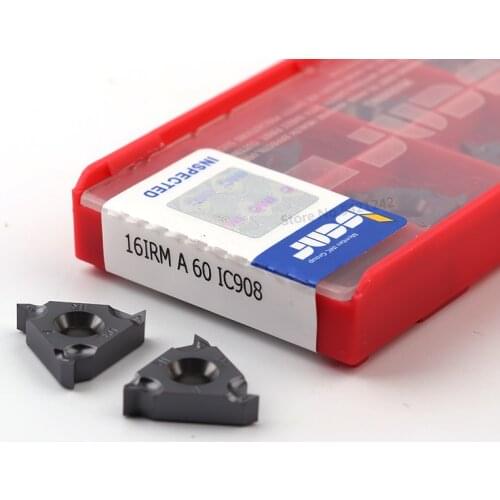 10pcs 16ERM 16IRM 11IRM AG60 A60 G60 IC908 22ERM Original 60 angle Thread Turning Tool Carbide Inserts CNC Lathe Turning Tool