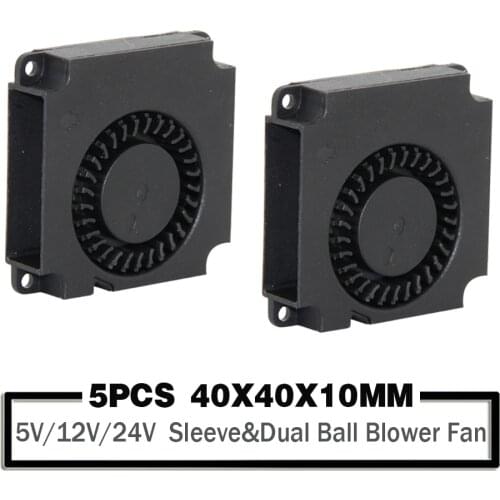 5PCS 40mm Blower Fan 12V 24V 5V 4010 40x40x10mm Blower Printer Cooling Accessories DC Turbo Blower Fan Radial Fans