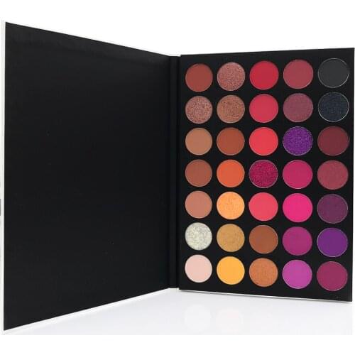 5 Piece Custom 35 Colors High Pigmented Eye Shadow Palette Private Label Eyeshadow Palette Pigmented Vendors