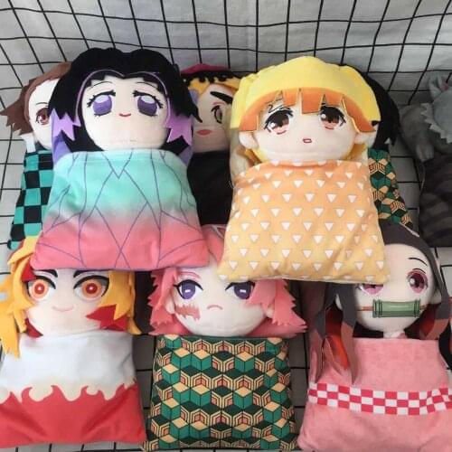 9 Different Styls Demon Slayer Funny Cute Sleep Series Kamado Tanjirou Nezuko Plush Stuffed Toys Lovely Girls Toys For Children