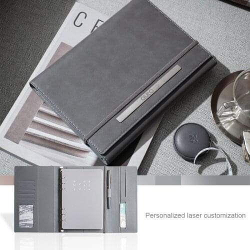Agenda High End Loose Leaf Notebook Wholesale Planner Business Meeting Minutes Stationery Personalized Custom Laser Logo