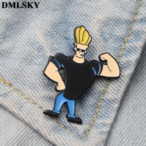 DMLSKY brave boy Clothes Brooch Metal Enamel Pin Women and Men Fashion Brooches Shirt Collar Pins Badge M3583