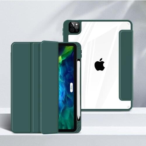 Case For iPad 10.2 iPad Pro 11 12.9 2020 2021 10.5 iPad Air4 10.9 iPad8 Smart Cover Pen Holder Magnetic Split Protective Case