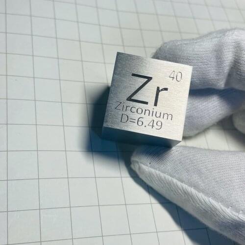 Zirconium Metal 1 Inch 25.4mm Density Cube 99.5% Pure for Element Collection
