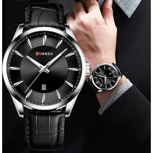 Curren Mens Watches Top Brand Luxury Fashion Business Sport Male Wristwatch Mens Leather Strap Watch Men Reloj Hombre 2019