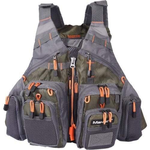 Breathable Fishing Vest Outdoor Sports Fly Swimming Adjustable Vest Fishing Tackle