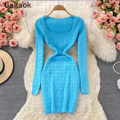 Fashionable Knitted Dresses Gagaok China